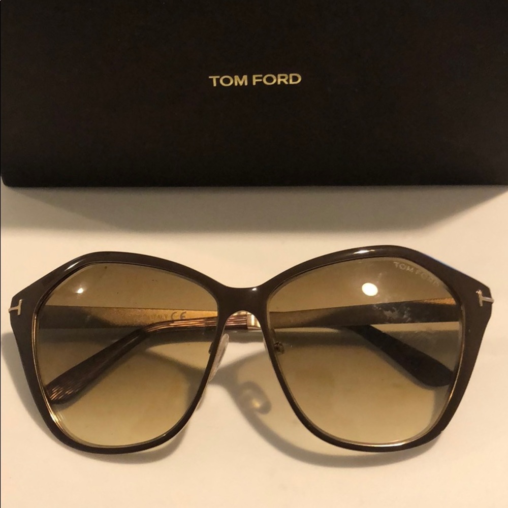 Tom Ford Metal Frame Oversized Sunglasses